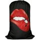 thumbnail image 1 of HAYANSexy Red Lip Laundry Bags With Drawstring XL Travel Storage Bags 28"x40", Heavy Duty Multi Use, White Teeth Washable Dirty Clothes Organizer, Easy Fits Laundry Hamper Basket, Oxford Cloth, Black, 1 of 1