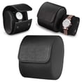 thumbnail image 4 of Estuche organizador de relojes jinwen PU cuero Negro para hombres y mujeres, 4 of 6