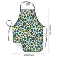 thumbnail image 2 of Pofeuu Green Leopard Print Aprons with Pockets, Cute Aprons for Kitchen, Cooking, Server, Barber, Chef Apron, 2 of 7