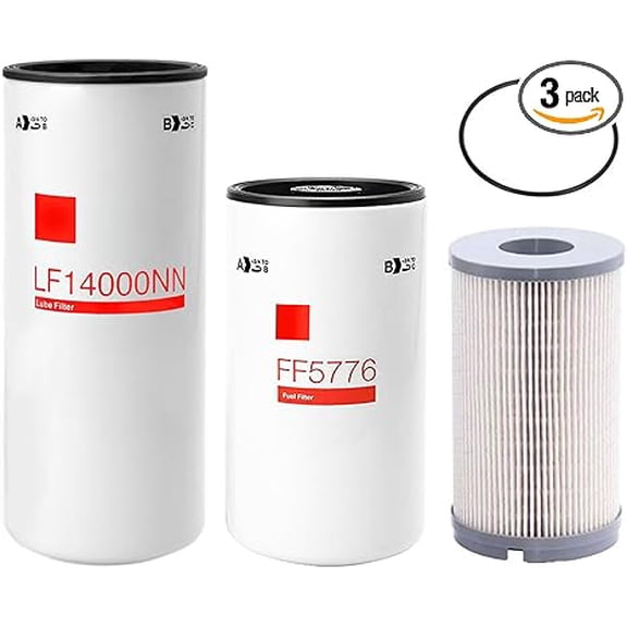 FF5776 LF14000NN K37-1004 Oil Change Kit，Fuel Filter Kit,Compatible with Cummins ISX15