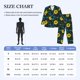 thumbnail image 4 of Balery Sunflowers And Blue Flower Pijama para Hombre de Dos Piezas con Manga Larga, Conjunto de Dormir y Descanso Suave con Bolsillos-Large, 4 of 7