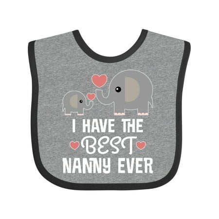 

Inktastic Best Nanny Ever Grandchild Boys or Girls Baby Bib