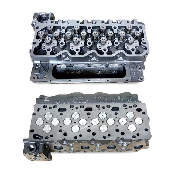 Cylinder Head w/Valves 4V Common Rail Compatible with Various Oems Gehl SL4640/New Holland L230/Bobcat S590 Skid Steer Loader 2012-2020 QSB4.5 Common Rail 4.5L Diesel 4941496