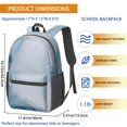 thumbnail image 3 of Blue and Gold Marble Pattern 17" School Backpacks for Teens,Waterproof Oxford Fabric,S-Shape Padded Straps for School,Travel,Hiking,Camping, 3 of 6