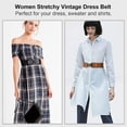 thumbnail image 4 of Women Stretchy Belts for Dresses Vintage Elastic Wide Waist Belts, 4 of 6