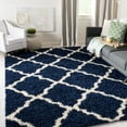 thumbnail image 3 of SAFAVIEH Dallas Logan Geometric Shag Area Rug, Navy/Ivory, 8' x 10', 3 of 6
