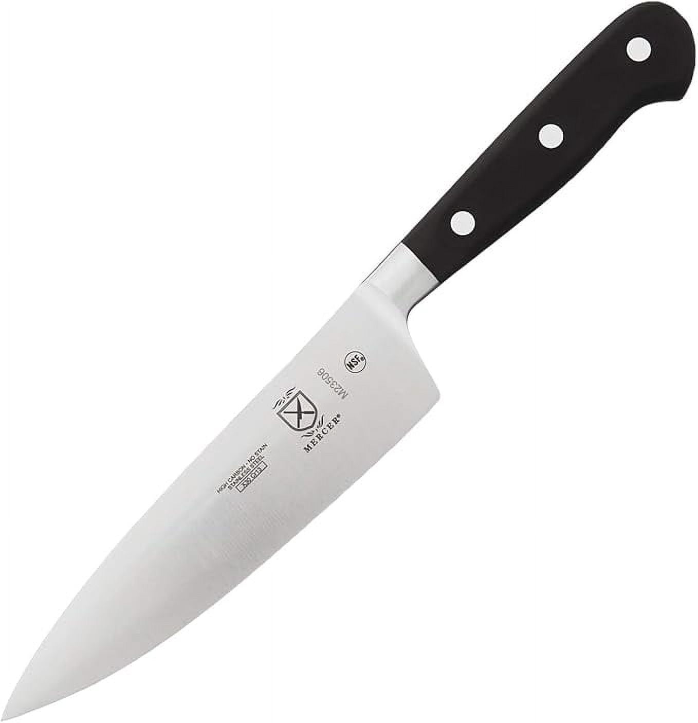 Mercer Culinary Renaissance Steel 6 Inch Chef's Knife, Black