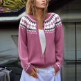 thumbnail image 2 of Fair Isle Sweater Coat For Soft Loose Knit Cardigan Long Sleeve Warm Thick Open Front Top Outerwear Cozy Fall Winter Fashion Comfortable Casual Wear, 2 of 8