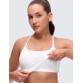 thumbnail image 4 of CRZ YOGA Butterluxe Padded Yoga Longline Sports Bras for Women Twist Cross Back Crop Tops, 4 of 6