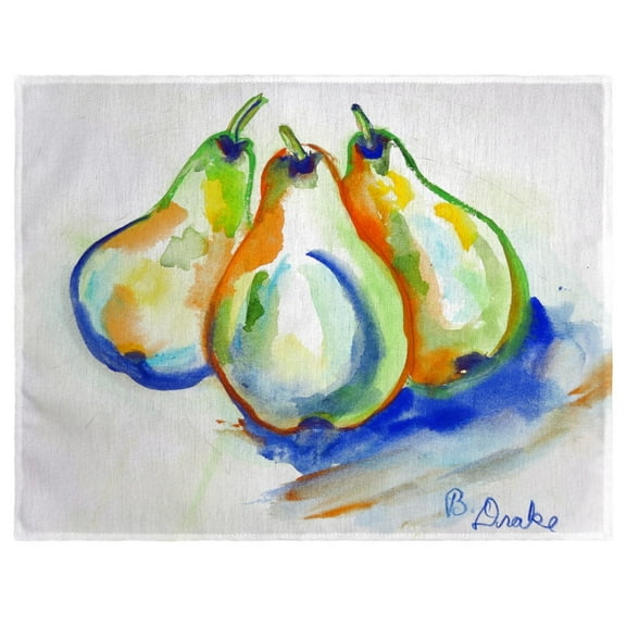 Betsy Drake Interiors Three Pears Place Mat Set of 4