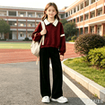thumbnail image 5 of Girls 2 Piece Outfit Fall Long Sleeve Pullover Sweatshirt and Sweatpants Set Kids Tracksuit Sweatsuit Set Fashion Clothes, 5 of 5
