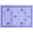 thumbnail image 1 of Ahgly Company Machine Washable Indoor Rectangle Oriental Blue Modern Area Rugs, 5' x 7', 1 of 4