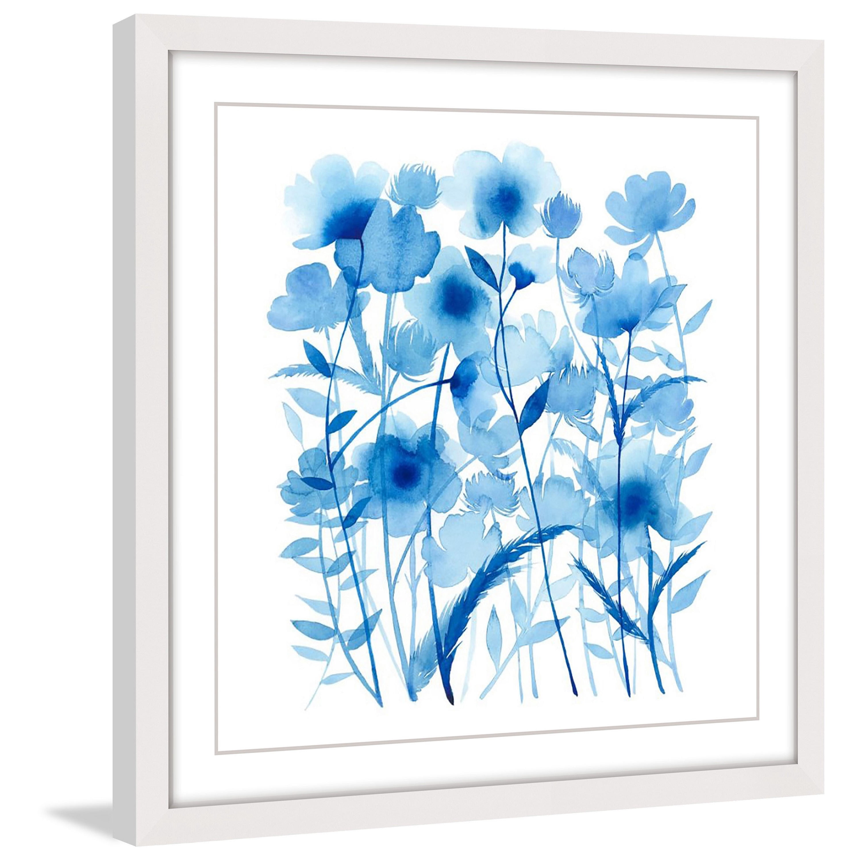 Marmont Hill "Cobalt Sway II" Framed Painting Print