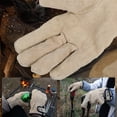 thumbnail image 3 of Guantes para acampar Guantes de cuero de piel de vaca Manoplas resistentes al calor / fuego Guantes CLS  Mitones de camping, 3 of 7
