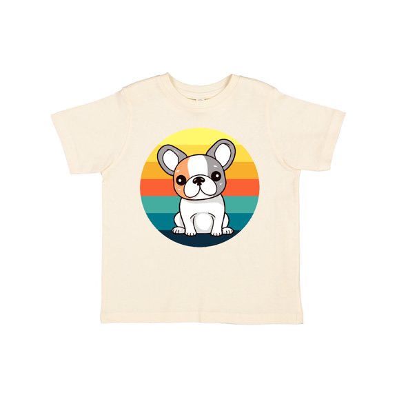 Inktastic French Bulldog Puppy Retro Sunset Girls Toddler T-Shirt