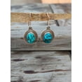thumbnail image 4 of Real 925 Sterling Silver Dangle Drop Earrings For Women, Natural Blue Copper Turquoise Cabochon Oval Gemstone Unique Handcrafted Jewelry, 4 of 5