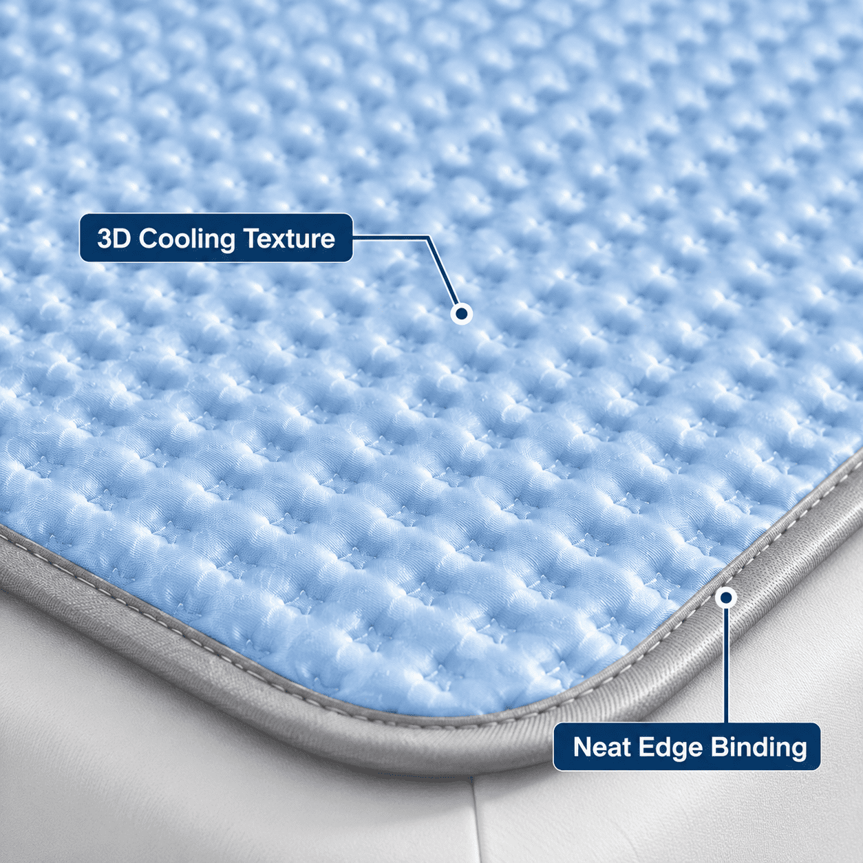 Cooling Pad Mat for Bed Cooling Mattress Pad for Sleep, Summer Hot Flashes, Adult, Pets, No Water or Electricity Required(79 x 71 Inch,Light Blue)