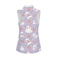thumbnail image 2 of Whosucclay Ghost Bow Pattern Golf Tank for Women, Sleeveless Anti Fade Half Zip Women's Sleeveless Golf Shirts for Athletic Outdoor Tennis Exercise, 2 of 8