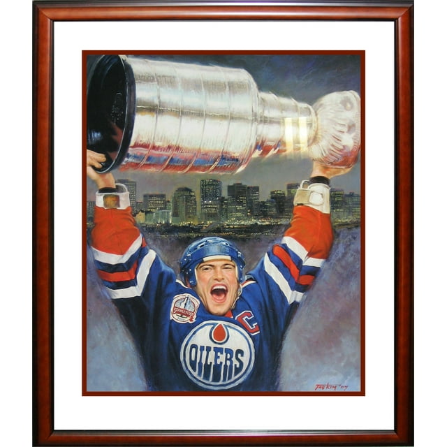 Mark Messier Limited Edition Lithograph – Framed Hockey Art Print (32x28) – LTD /1111