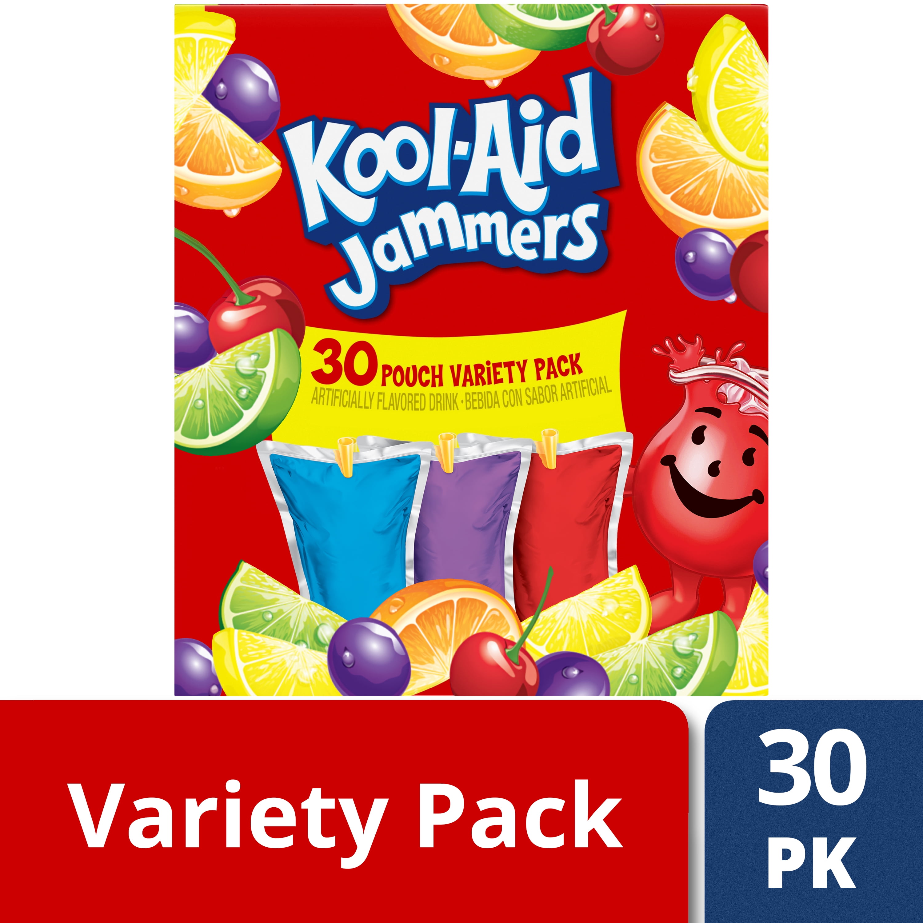 KoolAid Jammers Tropical Punch, Grape & Cherry Variety Pack, 30 ct