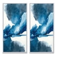 thumbnail image 2 of Designart "Nebulous Sapphire Skies - A Blue Odyssey I" Abstract Liquid Ink Framed Wall Art Set Of 2 - Modern Blue Frame Gallery Set For Office Decor, 2 of 6