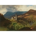 thumbnail image 2 of Anton Hlavacek 24x18 Gold Ornate Framed and Double Matted Museum Art Print Titled - Bergkirche, 2 of 4