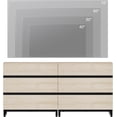 thumbnail image 5 of Modern 2 in 1 Buffet Sideboard with 6 Drawers, Light Oak Storage Cabinet for Kitchen & Dining Room, 5 of 7