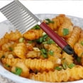 thumbnail image 2 of Cortador de tiras de patatas, cuchillo con filo ondulado para patatas, herramienta de cocina multifunción para cortar frutas de acero inoxidable, 2 of 5