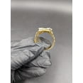 thumbnail image 6 of OM Jewels 14k Yellow Gold Plated Moissanite 2ct Round Cut Horse Head Ring for Men, 6 of 6