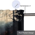 thumbnail image 5 of Wolf Window Curtain Valance Wild Animals Under The Full Moon Howling Misty Forest Rod Pocket Window Valance for Living Room Bathroom Bedroom Kitchen 54 by 18 in, 1 Panel, 5 of 6