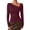 Wine, variant on Women's Long Sleeve Crop Top, One Shoulder Asymmetrical Ribbed Blouse, Slim Fit Ruched Going Out Top for Date Night, Spring Wardrobe and Casual Outfits Beige