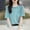 Blue, variant on Fglymey Women's Short Sleeve T-Shirts Casual Crewneck Tees with Pocket Summer Basic Tops Army Green L