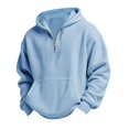 thumbnail image 5 of EnJoCho Boys Quarter Zip Hoodie - Waffle Knit Hooded Long Sleeve Pullover Sweatshirt for Kids Teens 4-14 Years Fall Winter School Layering Top, 5 of 8