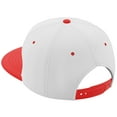 thumbnail image 4 of Daxton Classic Snapback Hat Old English Font Alphabet A to Z Flat Bill Visor Cap, White Red Hat, Red X, 4 of 4