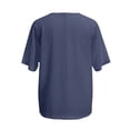 thumbnail image 6 of ZHOGXU Womens Summer T Shirt Short Sleeve V Neck Solid Color Comfortable Lightweight Breathable Tee Top For Casual Daily Wear,Blue,Xxl, 6 of 6