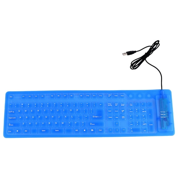 Raindrops Wired Silent Silicone Keyboard Color 1 Piece and Quiet Typing