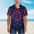 thumbnail image 2 of Pofeuu Bohemian Vintage Pattern Print Hawaiian Shirt for Men Sleeves Casual Button Down Summer Beach Dress Shirts T-Shirts,Small, 2 of 7