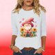thumbnail image 5 of TaTaai Fashion Women's Day Printed Loose Casual Round Neck Three Quarter Sleeves 3/4 Sleeves T-shirt Pullover Top Gift, 5 of 5