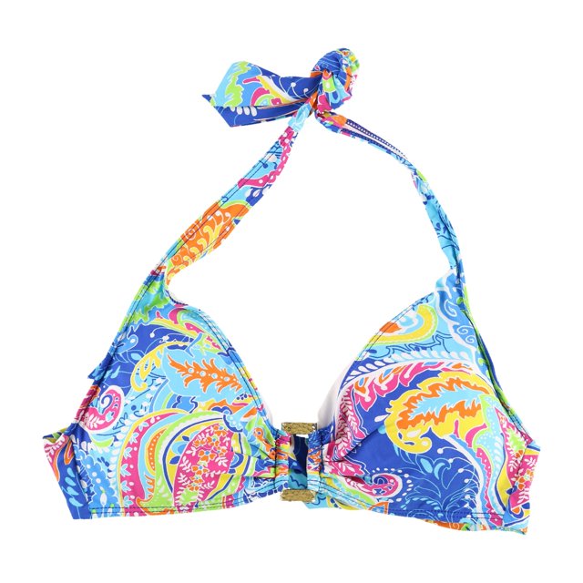 Bikini para mujer Ralph Lauren con anillo frontal multicolor 10