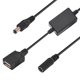 thumbnail image 2 of Cable de cable de adaptador de Alimentación 3 en 1 Femenino 12V DC5521 Hurbra A CC Masculina y 5V USB Femenino Y Divisor Cable de Alimentacia de Potencia de 43.5 cm de Largo, 2 of 7