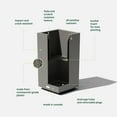 thumbnail image 2 of Veradek Block Series Pedestal Short Plastic Planter - Gray, 2 of 10