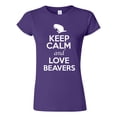 thumbnail image 1 of Junior Keep Calm And Love Beavers Chipmunks Animal Lover T-Shirt Tee, 1 of 2