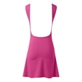 thumbnail image 4 of Women's Casual Dress Women’s Open Back Tunic Dress Crew Neck Sleeveless Stretchy Slim Fit Party Club Tank Dresses Pink S, 4 of 8