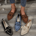 thumbnail image 3 of Women’s Leopard Print Knit Loafers, Soft Slip-On Flats with Bow Detail, Lightweight Breathable Casual Shoes for Walking, Stretch Comfort Non-Slip Work Travel Flats, 3 of 12