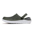 thumbnail image 6 of Men Slipper Colorblock Clogs Lightweight Eva Casual On Clogs Flops Hollow Casual Couple Beach Unisex Out Sandal Flip Men Shoes'S Rain Shoes Green CN:43/US:9.5, 6 of 9