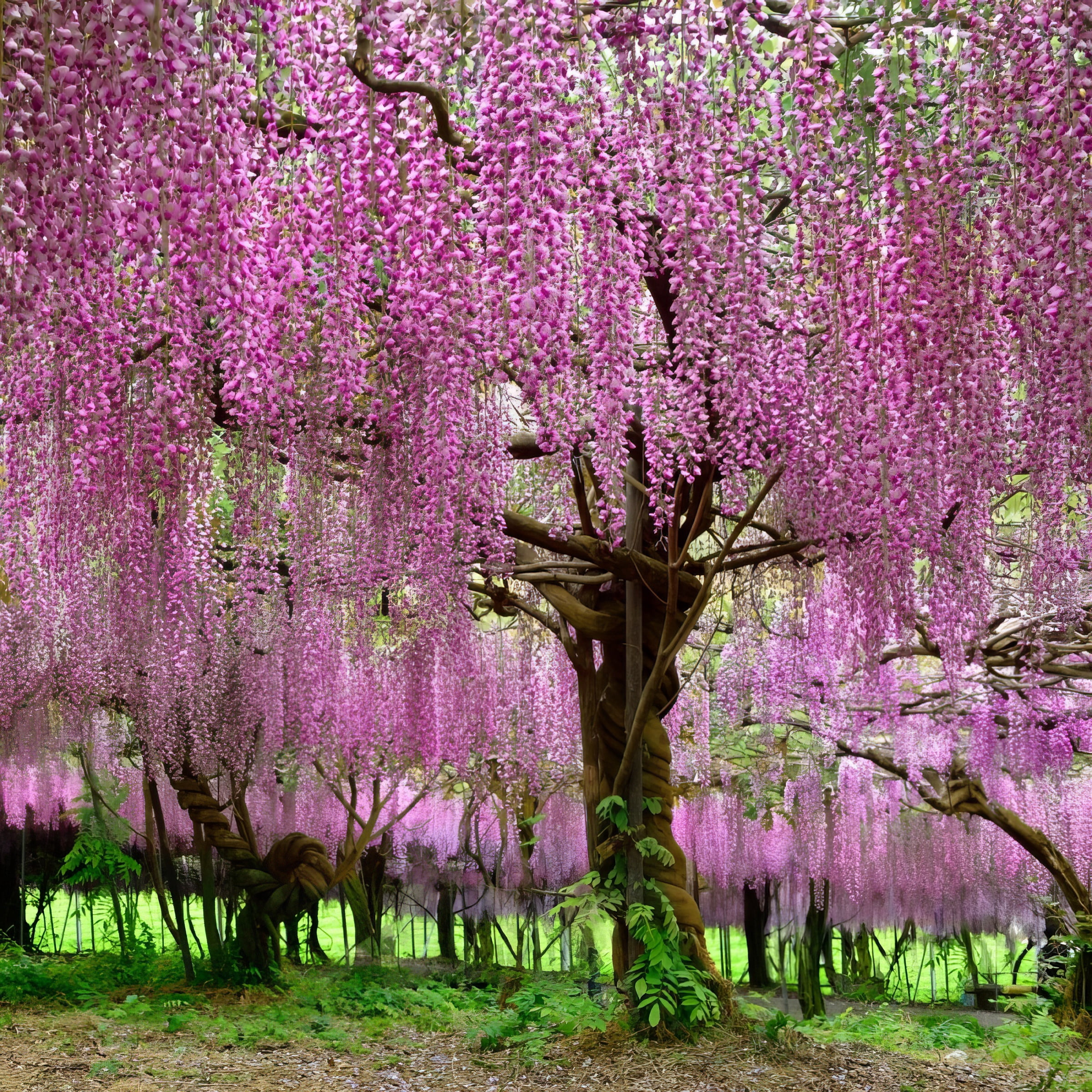 National Plant Network Live Perennial 1 gal Pink Wisteria with Full Sunlight