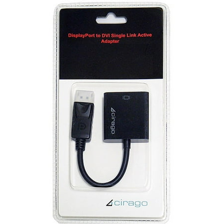 Cirago DisplayPort to DVI Single Link Active Adapter, Black