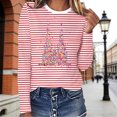 thumbnail image 2 of T-shirt à Manches Longues Rayé pour Femme Mardi Gras 2026, Col Rond, Carnaval, Blouse, 2 of 2