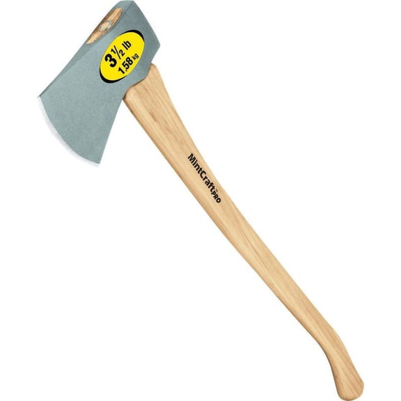 Mintcraft Pro Single Bit Camper Axe, 3.5 lb, 36 in OAL, Hickory Wood