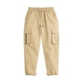 thumbnail image 5 of Mifsaly Mens Cargo Pants Relaxed Fit Jogger Pants with Multi Pockets Comfortable Relaxed Fit Outdoor Work Hiking Bottoms Khaki,XXL, 5 of 5